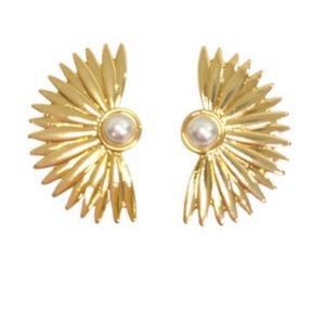 Sunburst studded earrings
